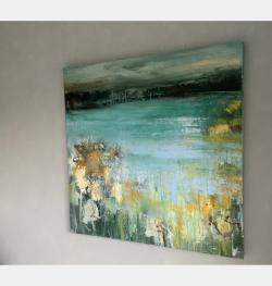 Green Lake By Hennie Van De Lande, Netherlands,2022 (100 X 100)