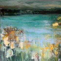 Green Lake By Hennie Van De Lande, Netherlands,2022 (100 X 100)