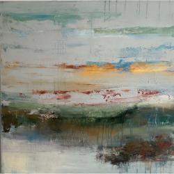 Golden Clouds By Hennie Van De Lande, Netherlands,2022 (100 X 100)