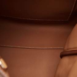 Hermès Fauve Barenia Faubourg Leather Palladium Finish Hac A Dos GM Backpack