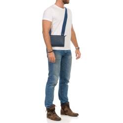 Pre Owned Hermes Videpoches Bleu Navy Togo Leather Shoulder Bag