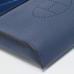 Pre Owned Hermes Videpoches Bleu Navy Togo Leather Shoulder Bag