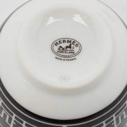 Hermès Noir Porcelain H Deco Mini Cup Set of 2