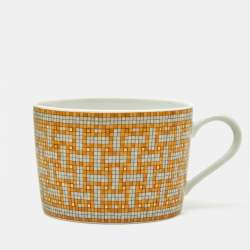  Hermès Mosaique AU 24 Gold Tea Cup and Saucer Set