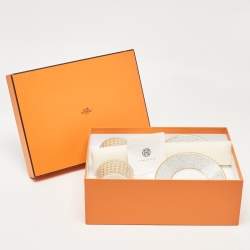  Hermès Mosaique AU 24 Gold Tea Cup and Saucer Set