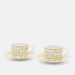 Hermès A Walk in the Garden Tea Cup and Saucer Set