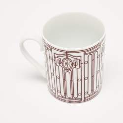 Hermes Rouge Porcelain H Deco Mug