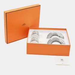 Hermès Black/White H Deco Coffee Cup and Saucer Set of 2