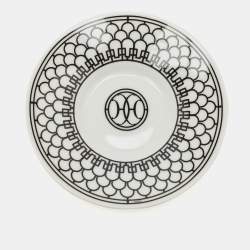 Hermès Black/White H Deco Coffee Cup and Saucer Set of 2