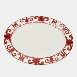 Pre Owned Hermes Balcon du Guadalquivir Porcelain Oval Platter