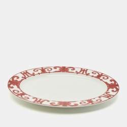 Pre Owned Hermes Balcon du Guadalquivir Porcelain Oval Platter