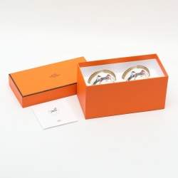 Pre Owned Hermès Porcelain White Cheval d'Orient No.1 Mini Cup Set