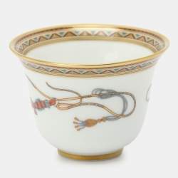 Pre Owned Hermès Porcelain White Cheval d'Orient No.1 Mini Cup Set