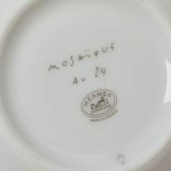 Hermes Mosaique au 24 Platinum Coffee Cup & Saucer Set