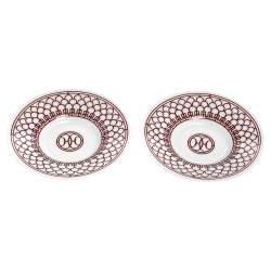 Hermes Rouge H Deco Coffee Cup And Saucer 4-Piece Set