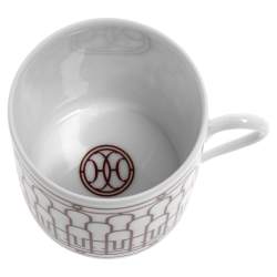 Hermes Rouge H Deco Coffee Cup And Saucer 4-Piece Set