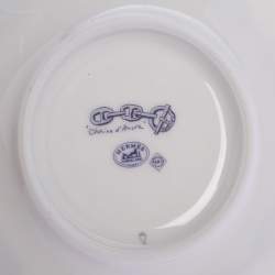 Hermes Blue Porcelain Chaine d'Ancre 4-Piece Tea Cup And Saucer Set