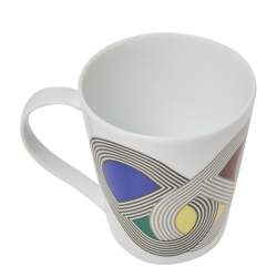 Hermès White Porcelain Rallye 24 Mug