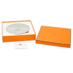 Hermès Mosaique au 24 Platinum Bread & Butter Plate Set