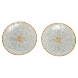 Hermès Mosaique au 24 Platinum Bread & Butter Plate Set