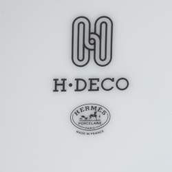 Pre Owned Hermès White/Black Porcelain H Deco Mug