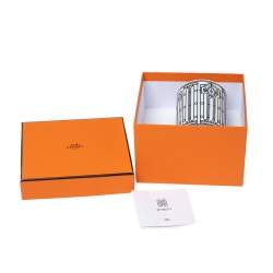 Pre Owned Hermès White/Black Porcelain H Deco Mug
