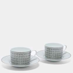 Hermes Classic Mosaique au 24 Platinum Tea cup & Saucer – MAISON de LUXE
