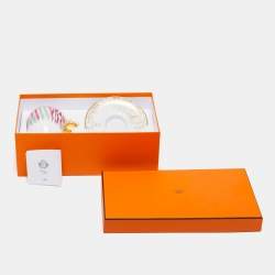 Hermes Voyage En Ikat Tall Cup and Saucer