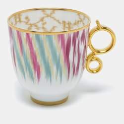 Hermes Voyage En Ikat Tall Cup and Saucer