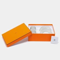 Hermes Mosaique AU 24 Platinum Tea Cup And Saucer Set