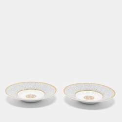 Hermes Mosaique AU 24 Gold Coffee Cup And Saucer Set