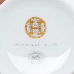 Hermes Mosaique AU 24 Gold Coffee Cup And Saucer Set