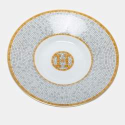 Hermes Mosaique AU 24 Gold Coffee Cup And Saucer Set