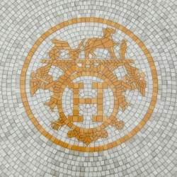 Hermès Mosaique AU 24 Gold Dessert Plate Set of 2