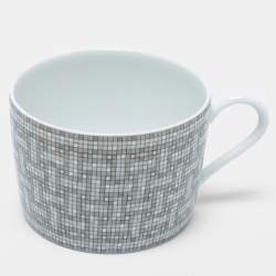 Hermes Mosaique AU 24 Platinum Tea Cup And Saucer Set