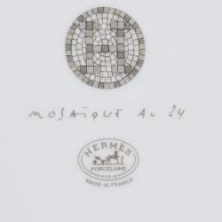 Pre Owned Hermes Mosaique au 24 Platinum n°2 Square Plate