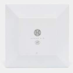 Pre Owned Hermes Mosaique au 24 Platinum n°2 Square Plate
