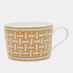 Hermès Mosaique AU 24 Gold Tea Cup and Saucer Set