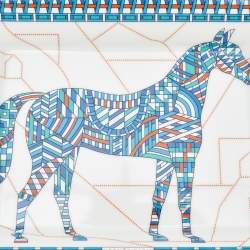 Hermès Bleu Cobalt Cheval Deco Porcelain Ashtray