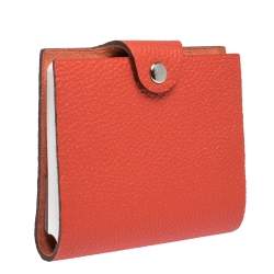 Hermes Capucine Togo Leather Ulysse Mini Notebook