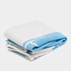 Hermès Blue/White Cashmere Avalon Baby Blanket