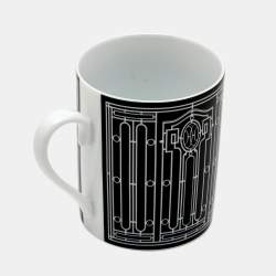 Hermès Black Porcelain H Deco Mug