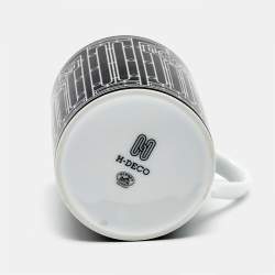 Hermès Black Porcelain H Deco Mug