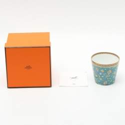 Pre Owned Hermès Porcelain Celestial Blue Cheval d'Orient Tumbler