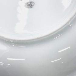 Pre Owned HERMES H Deco Soup Plates (Set of 2) White/BlackP037013P Porcelain Size 8.7"