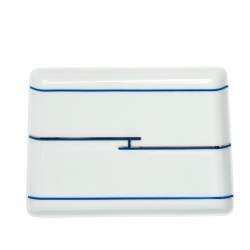 Hermes White & Blue Rythme Porcelain Tray