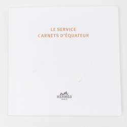 Hermes White Porcelain Carnet d'Equateur 2 Piece Saucer Set