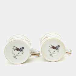 Hermes White Cheval d'Orient Creamer Set of 2