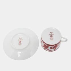 Hermès Balcon du Guadalquivir Tea Cup and Saucer Set of 4