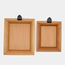Hermes Oak Wood Atrium Square Change Tray Set